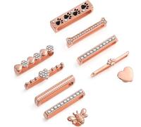 VINTORKY Smartwatch Charms Strap Metal Decorative Rings and Studs 10 Pcs Easy to Put and Take, Unique Style Accessories for Silicone Watch Bands for Women and Men Watchbands