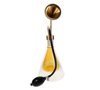 VINTORKY Smelling Bottle for Essential Oils Sampling Device Mini Aromatherapy Glass Bottles Elegant Brass and Glass Dual Walls for Essential Oil Sampling Daily Routines Home Decor