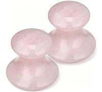 VINTORKY SPA Tools Gua Sha Board, 2pcs Pink Powder Crystal Massaging Tools for Back Massage and Foot Massage, Smooth Surface,