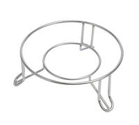 VINTORKY Stainless Steel Insulated Pot Rack Steaming Stand Silver 3-leg Multi-layer Kitchen Pot Organizer Holder for Cooking and Storage