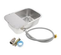 VINTORKY Stainless Steel Pet Watering Bowl Automatic Drinking Fountain with Large Capacity and Easy Clean Design for Dogs and Short-nosed Cats Indoor and Outdoor Use