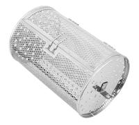 VINTORKY Stainless Steel Rotary Grill Roaster Basket for Kitchen Baking and Oven Roast, Lockable Door Design, Easy to Clean Air Fryer Basket Rack for Roasting Nuts and Meat