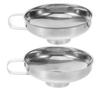 VINTORKY Stainless Steel Wide Mouth Funnel Mini Funnels for Filling Small Urn 2Pcs Cremation Ashes Filler Tool Sturdy Metal Construction Easy to Use for Funeral Keepsakes and Jewelry
