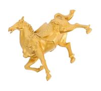 VINTORKY Standing Horse Statue Metal Sculpture for Tabletop Ornament with Wealth Symbol Stable Base Desk Decoration for Home Office Living Elegant Prosperity Horse Figurine Gift