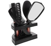 VINTORKY Styling Hair Comb Mirror Set 5Pcs Pink Anti-Static Lightweight with Holder Compact Size for Home and Professional Barber Use Women and