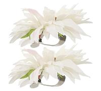 VINTORKY Sunflower Curtain Tiebacks Clips Set 2pcs White Plastic Curtain Binding Buckles Window Shade Holdbacks for Living Room Drapes Home Décor