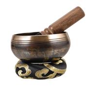 VINTORKY Sutra Bowl Lightweight Tibetan Bowl for Yoga Meditation Wooden Mallet Pad