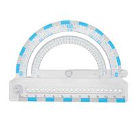 VINTORKY Swing Arm Protractor for Geometry - Clear Plastic Semi Circle Angle Finder Ruler for Classroom - 5 Inch 180 Degrees Measurement Tool