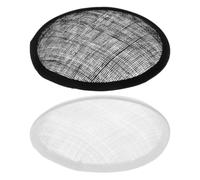 VINTORKY Teardrop Fascinator Base 2pcs Set Made of Flax Material, Comfortable and User-Friendly Round Hat Base for Millinery Making and Craft, Stylish and Elegant Hat Foundation