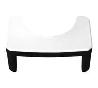 VINTORKY Thickened Squatting Toilet Foot Stool for Adults and, Black and White Bathroom Potty Step Stool, Ergonomic Footrest for Healthy Bowel Movements and Pregnancy Support