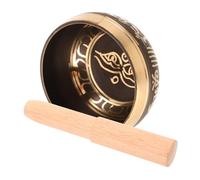 VINTORKY Tibetan Singing Bowl Set Wooden Mallet, Multi-function Copper Sound Bowl for Meditation, Yoga, and Prayer, Peaceful Chanting Instrument from Nepal