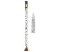 VINTORKY Traditional Chinese Bawu Instrument G Tuning Vertical Blowing Flute Detachable Ethnic Blue and White Porcelain Style Bamboo Wind Instrument for Folk Music