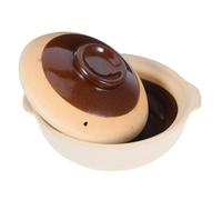 VINTORKY Traditional Chinese Ceramic Clay Pot 17cm 500ml Lid and Handle Stovetop Earthenware Cooking Pot for Rice Stews and Hot Suitable for Restaurants and Takeaway Use