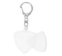 VINTORKY Transparent Guitar Pick Keychain Holder - Portable Storage Box - Standard Size Plastic Pick Holder for Acoustic Electric Guitar Accessories