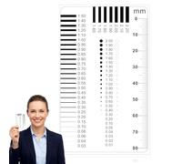 VINTORKY Transparent Spot Measurement Ruler Plastic Tool for Accurate Detection of Surface Defects and Crack Widths in Construction Projects