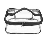 VINTORKY Travel Makeup Bag Clear Portable Cosmetic Storage Bag with Handle for Women for Wedding Emergency Kit Travel Accessories and Daily Use