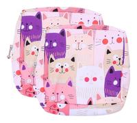 VINTORKY Travel Period Bag and Portable Sanitary Napkin Bag 2Pcs Set Multifunctional Storage with Zipper Compact Design Lightweight for Convenient Women’S Feminine Care on the Go