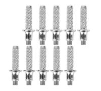 VINTORKY Tungsten Steel Trekking Pole Tips Lightweight Silver Walking Stick Tip Accessories 10 Pcs with Added Traction Replacement for Hiking Rods and Alpenstock