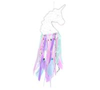 VINTORKY Unicorn Dreamcatcher LED Wall Hanging Decor Colorful Night Light for Girls Room Unique Wall Art Decoration