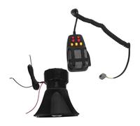 VINTORKY W Car Horn Kit with Seven Distinct Alarms and Versatile Warning Sounds, Plastic Vehicle Megaphone for Vans and Motorcycles, for Emergencies and Road Hazards