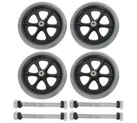 VINTORKY Wheelchair Front Wheels Replacement 8-Inch Gray Universal Wheelchair Wheels 4Pcs Suitable for Mobility Scooters and