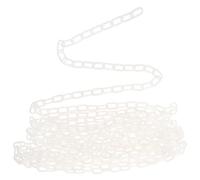 VINTORKY White Plastic Chain Barrier 6mm Thick for Pedestrians and Workers All-weather Durability and Easy Storage, for Outdoor Parking Lots and Parking Lot Barriers