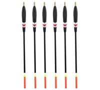 VINTORKY Wood Fishing Bobbers Fish Drift Floats 6Pcs Kit with Large Buoyancy Thick Tail for Rock and River Fishing