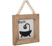 VINTORKY Wooden Bathroom Wall Pendant Rustic Flavor Pastoral Style Hanging Board Creative Letter Decoration Sign for Shower Home Decor