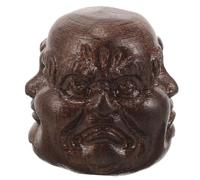 VINTORKY Wooden Buddha Head Ornament for Home Decor, Intricately Carved Delicate Craftsmanship, Creates a Serene Ambiance for Daily Scene Decor