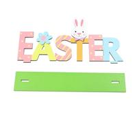 VINTORKY Wooden Centerpieces for Easter Table Decor Featuring Hollowed-Out Letters, Lovely Decorative Easter Party Ornament Suitable for Indoor Use and Caring