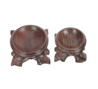 VINTORKY Wooden Crystal Ball Display Stand Base, Solid Walnut Retro Egg Carving Pedestal for Household Decoration, Natural Material with Simple Stylish Design, for Crystal Ball Decor