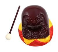 VINTORKY Wooden Fish Buddhist Hall for Meditation Natural Wood Percussion Musical Instrument Woodblock Stick for Boys and Girls