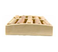 VINTORKY Wooden Foot Massager Roller Rectangular with 5 Rows for Stress Relief and Portable Use, Khaki Foot Roller Massager Suitable for Office Workers and Drivers