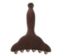 VINTORKY Wooden Gua Sha Board: Face Massage Scraper with Metal Dots - Handcrafted Facial Scraping Tool for Muscle Relaxation, Self Care Routine
