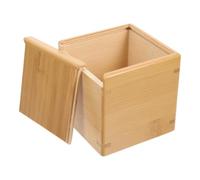 VINTORKY Wooden Jewelry Storage Box with Smooth Sliding Cover and Thoughtfully Designed Compartments, Easy to Open and Close, Simple and Elegant Storage Box for Home and Office Use