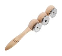 VINTORKY Wooden Jingle Stick Bells Handheld Percussion Instrument for Boy Girl for Music Therapy Family Bonding and Holiday Celebrations