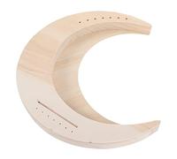 VINTORKY Wooden Lyre Harp 7-string Portable Moon Shape Musical Instrument for Beginners Easy to Play Diy Key