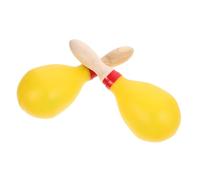 VINTORKY Wooden Maracas Shaker for Children 1 Pair Simple Delicate Design Safe Hand Percussion Instrument to Develop Sense of Rhythm Toddler Music Toy