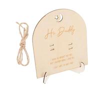 VINTORKY Wooden Pregnancy Announcement Keepsake Plaque Stand 15x17.5cm Elegant Memory Pregnancy Test Holder for Surprise Display