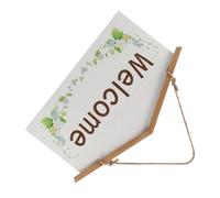 VINTORKY Wooden Welcome Sign for Front Door Rustic Wall Hanging Plaque Farmhouse Style Shop Decor Eye-catching Natural Texture Charming Entryway Decoration for Porch and Business