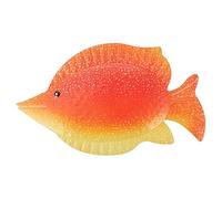 VINTORKY Wrought Iron Fish Pendant Wall Ornament Yellow Garden Decor Outdoor Home Fish Craft Art Metal Hanging Decoration