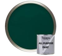 Vintro All Purpose Paint Dark Green Multi-Surface Paint Flat Matt Finish Interior & Exterior 250Ml