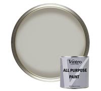 Vintro All Purpose Paint Light Grey Multi-Surface Paint Flat Matt Finish Interior & Exterior 250Ml