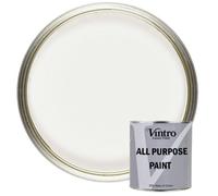 Vintro All Purpose Paint White Multi-Surface Paint Flat Matt Finish Interior & Exterior 250Ml