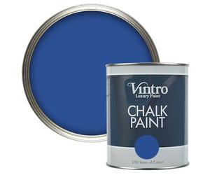 Vintro | Bright Blue Chalk Paint | Furniture Paint | Shabby Chic | Upcycle | Decorate | Ultra Matt Finish | 1 Litre (Cobalt)