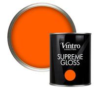Vintro Bright Orange Gloss 1L Walls, Ceilings, Metal & Wood (Pumpkin)