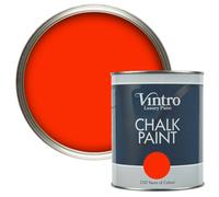 Vintro Bright Red Chalk Paint/furniture Paint Matt Finish 1 Litre (Racing Red)