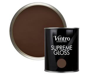 Vintro Dark Brown Gloss 1L Walls, Ceilings, Metal & Wood (Ribwort)