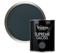 Vintro Dark Grey Gloss 1L Walls, Ceilings, Metal & Wood (Lowry Grey)