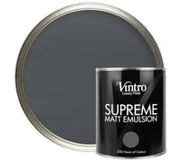 Vintro | Dark Grey | Luxury Matt Emulsion | Smooth Chalky Finish | Multi Surface Paint | for Walls, Ceilings, Wood and Metal | 1L (Dark Grey - Wigeon Grey)